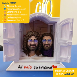 Trasforma le tue foto in una statuetta personalizzata 3D unica! Scopri le varianti Mini Me: dettagli curati, alta qualità e real